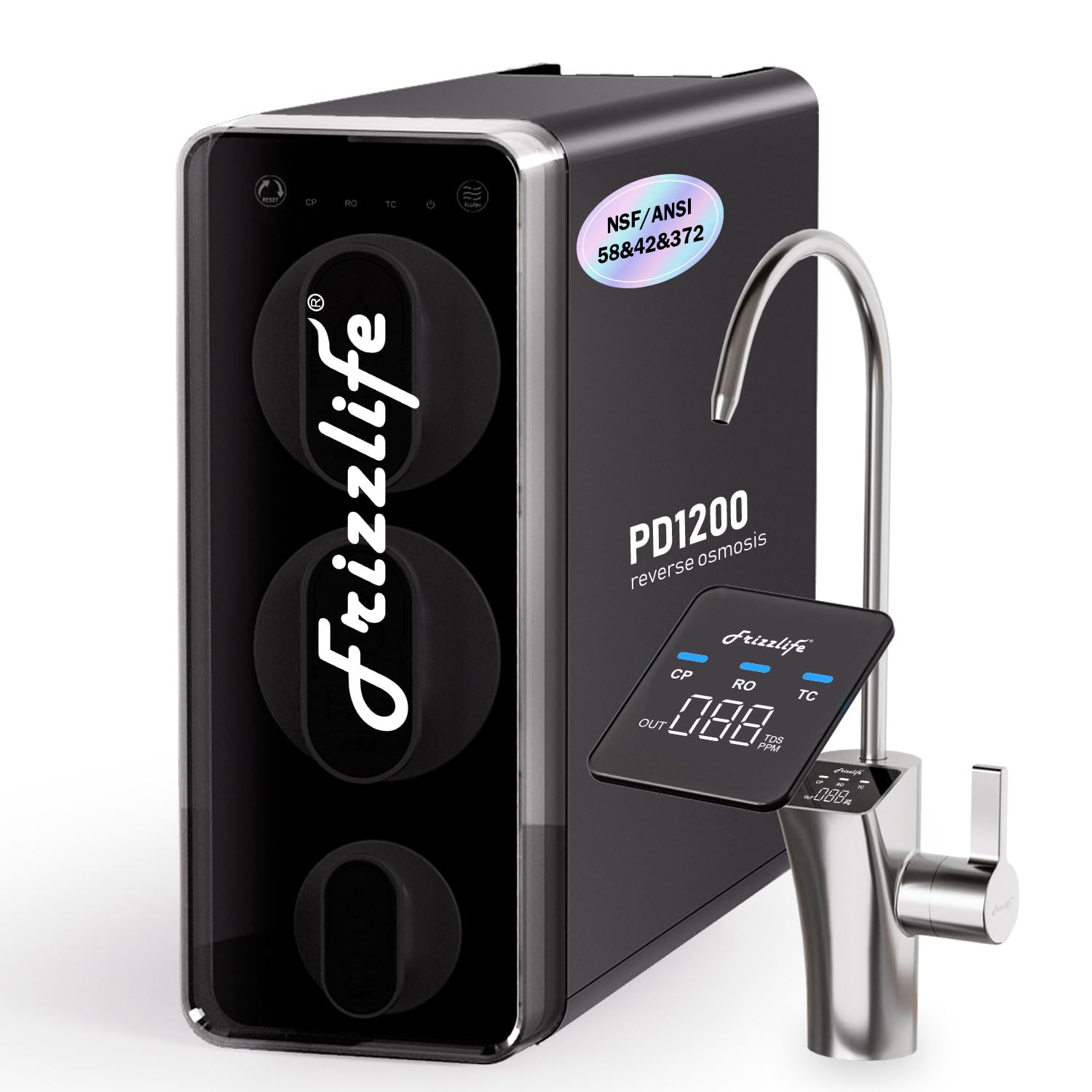 **Best Reverse Osmosis System Reviews: Frizzlife PD1200 1200GPD Tankless RO Filter with NSF/ANSI 42&58&372 Certification, 11-Stage Filtration, Smart Faucet & 3:1 Pure-to-Drain Ratio**  

*(Bonus: Reduces PFAS, BPA-Free, Under Sink Design – Top Choice for Clean, Safe Drinking Water)*  

This SEO-optimized title leads with the primary keyword, integrates key product features and certifications as sub-keywords, and adds compelling benefits to attract clicks—perfect for an informative, conversion-focused article.