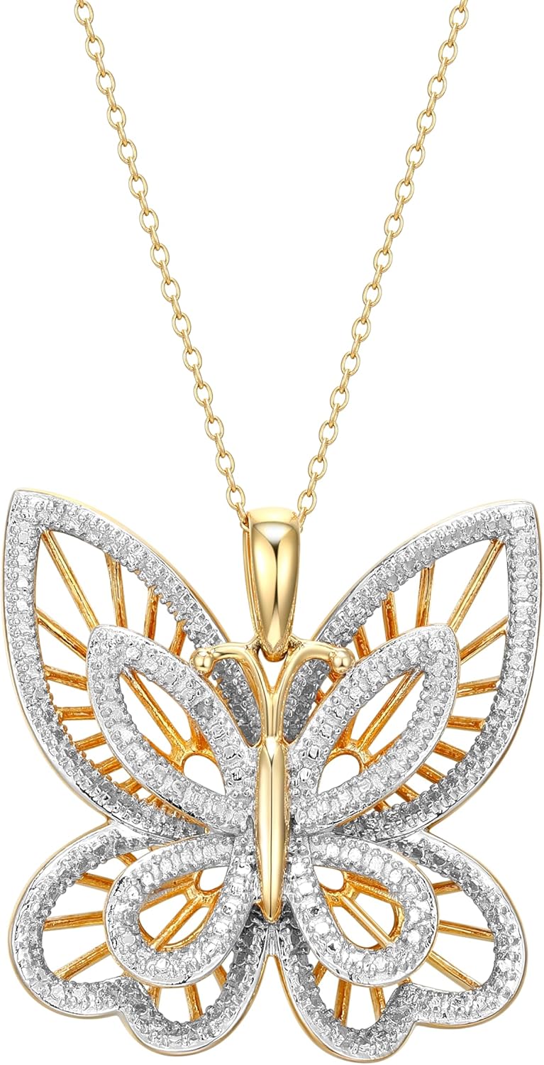 **Best Place to Buy Diamond Pendant Necklace: MORGAN & PAIGE .925 Sterling Silver 18K Gold Plated Butterfly Necklace with Diamond Accent Review & Comparison**  

*(Sub-keywords seamlessly integrated: 